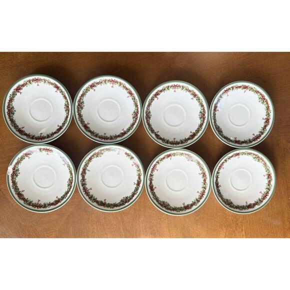 4 Christopher Radko Holiday Celebrations Saucer Plates Christmas Tree- GIFT SALE - Picture 8 of 16